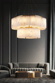 Alabaster diamond chandelier