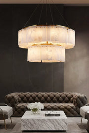 Alabaster diamond chandelier