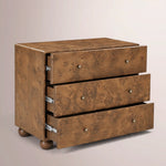 Alvory 3-Drawer Nightstand — WARM BURL