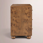 Alvory 3-Drawer Nightstand — WARM BURL