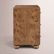 Alvory 3-Drawer Nightstand — WARM BURL