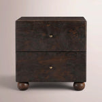 Alvory Nightstand — DARK BROWN BURL