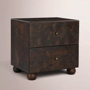 Alvory Nightstand — DARK BROWN BURL