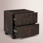 Alvory Nightstand — DARK BROWN BURL
