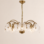 Alon Vintage Glass Tiered Chandelier  27”D 32“D