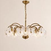 Alon Vintage Glass Tiered Chandelier  27”D 32“D
