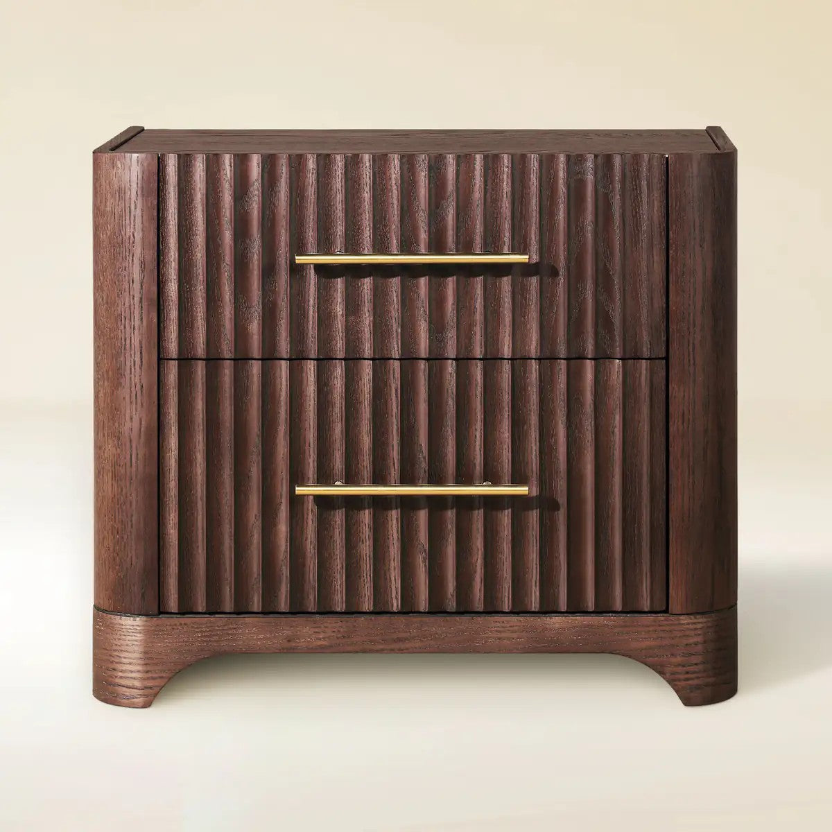 Kian Solid Oak Nightstand For Bedroom