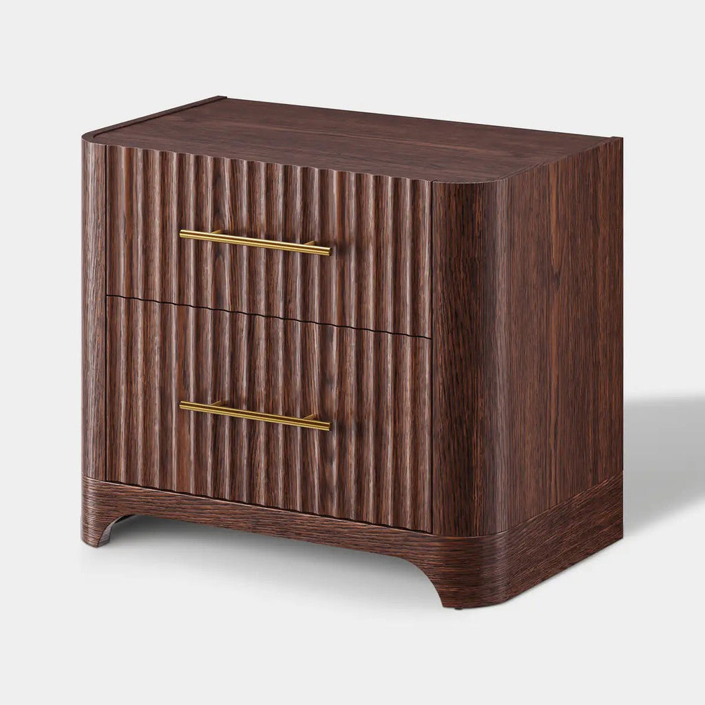 Kian Solid Oak Nightstand For Bedroom