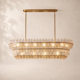 Eloria Glass Linear Chandelier 54