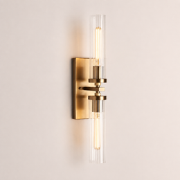 Andreas 2-Light Glass Wall Sconce
