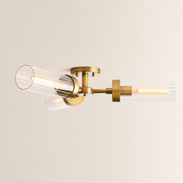 Andreas 3 Lights Glass Flushmount
