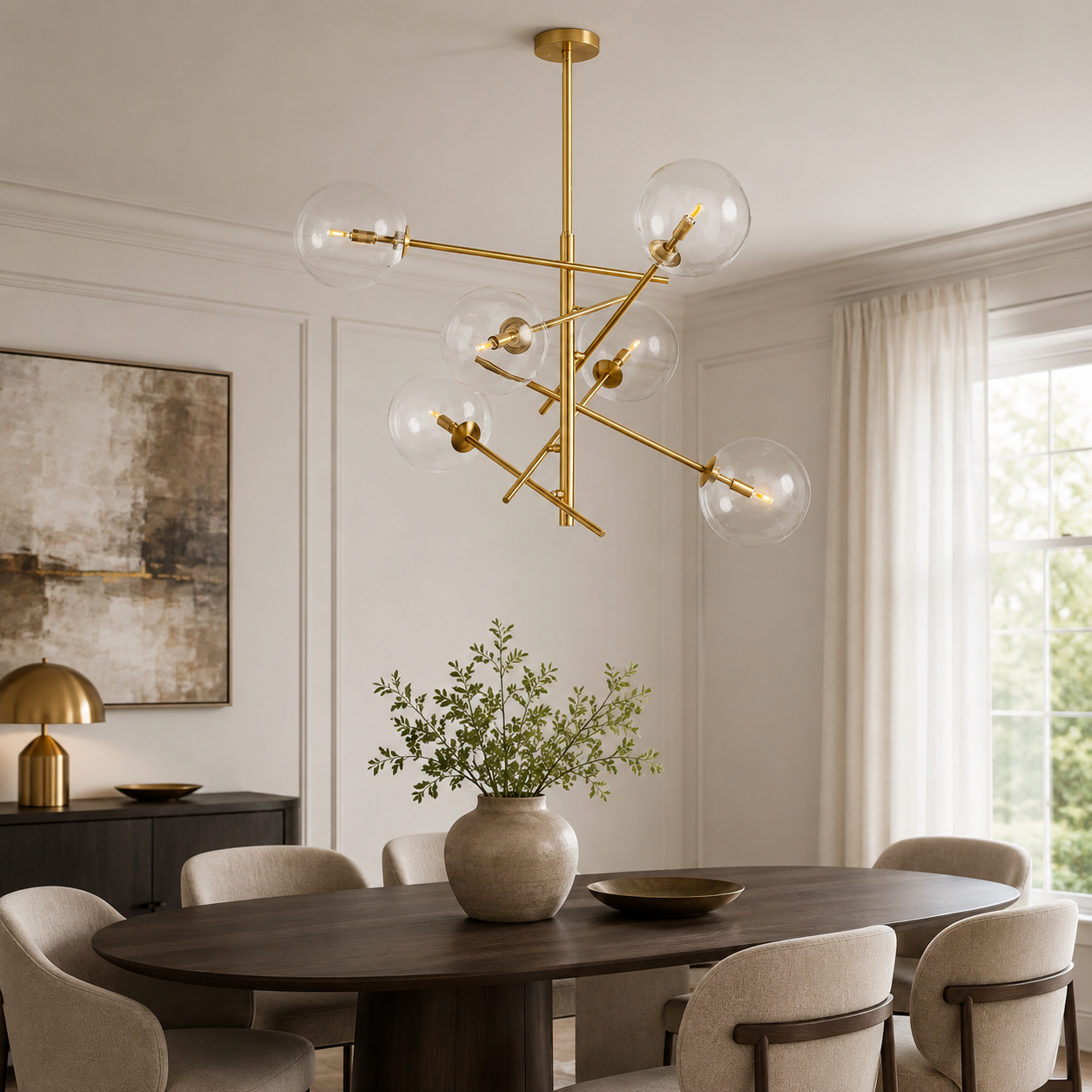 Apolo Modern Glass Ball Chandelier