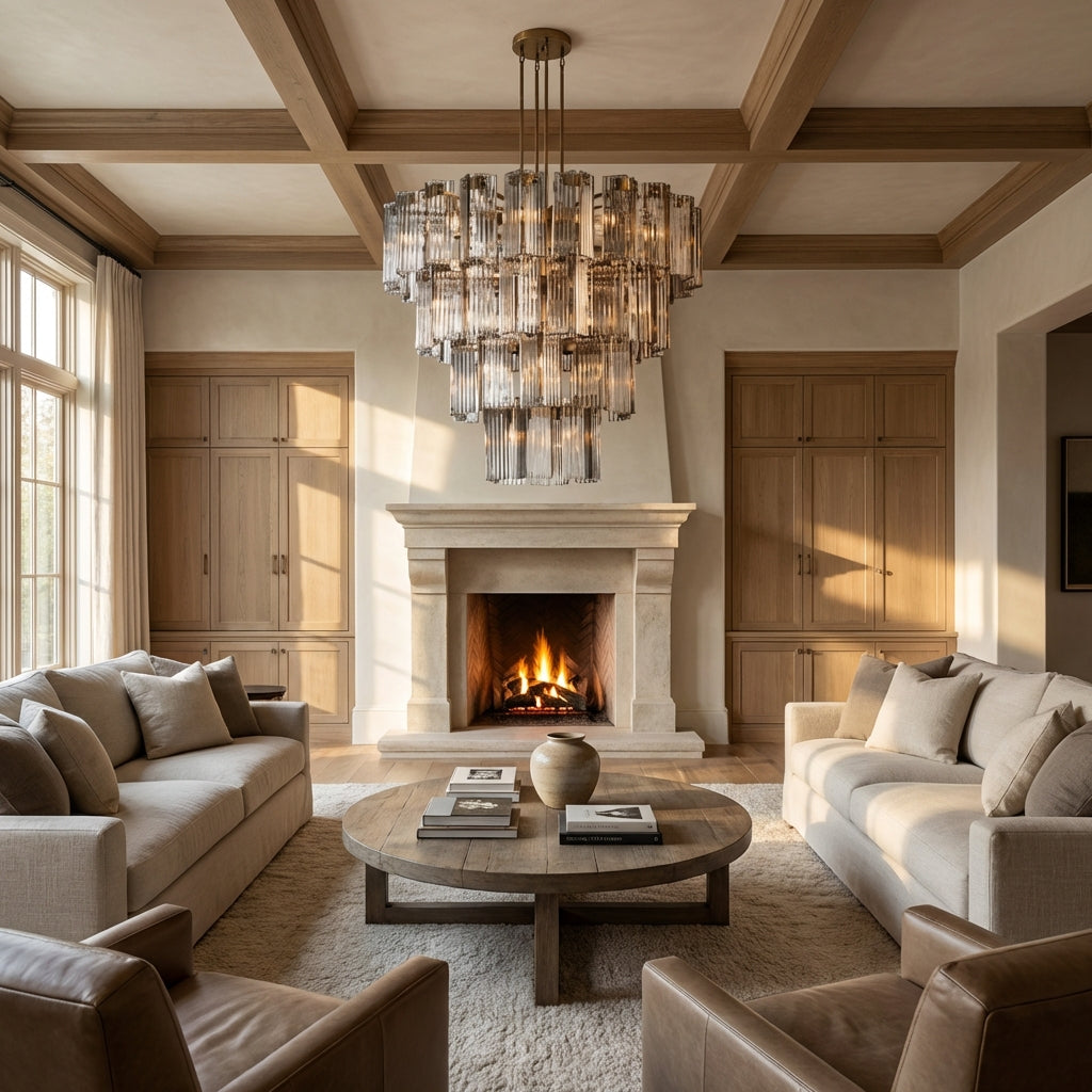 Delsia Glass Round Chandelier 48"D