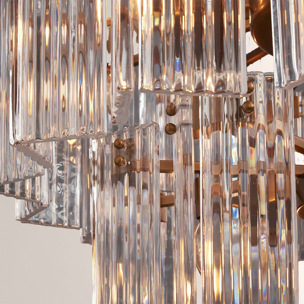 Delsia Glass Round Chandelier 48"D