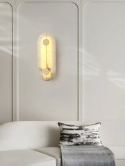 Artistic Brass Alabaster Wall Lamp