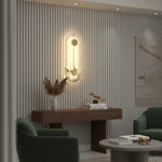 Artistic Brass Alabaster Wall Lamp