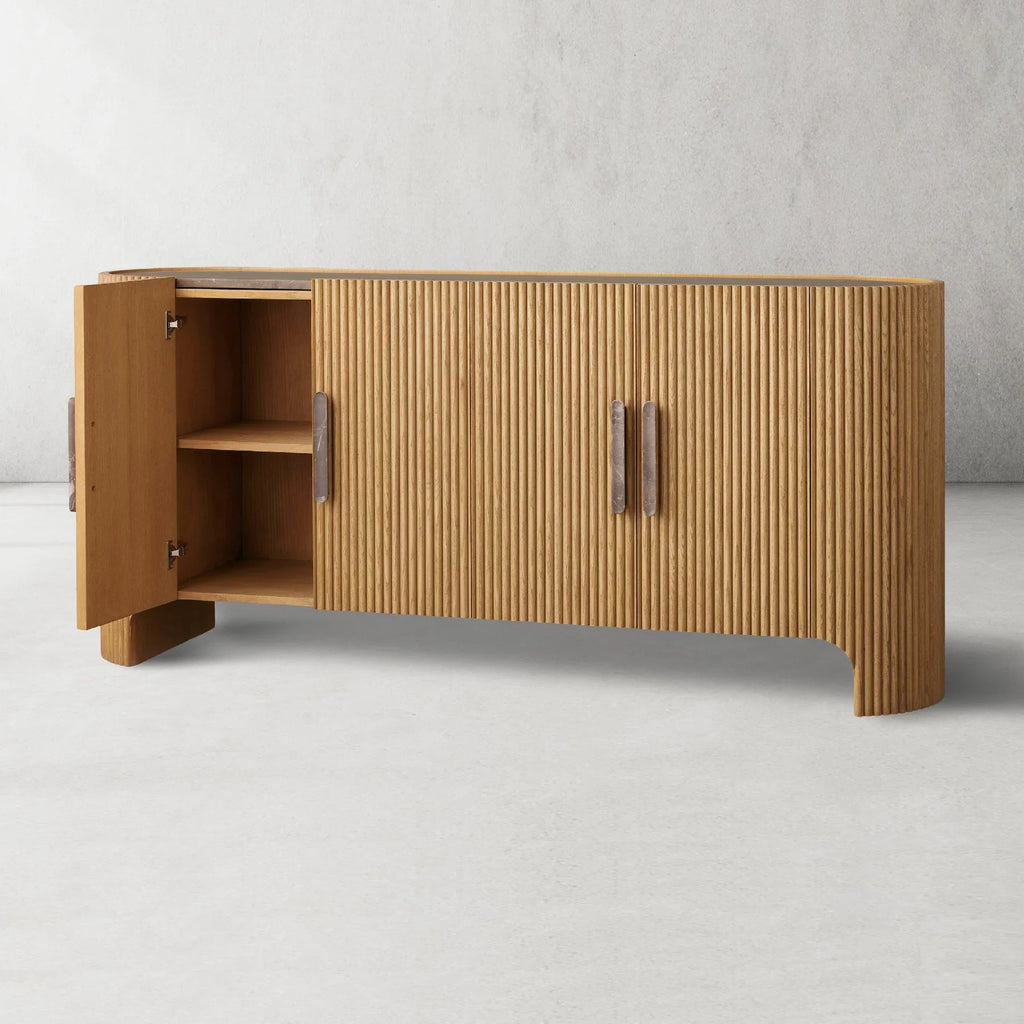Alder Fluted 4-Door Sideboard