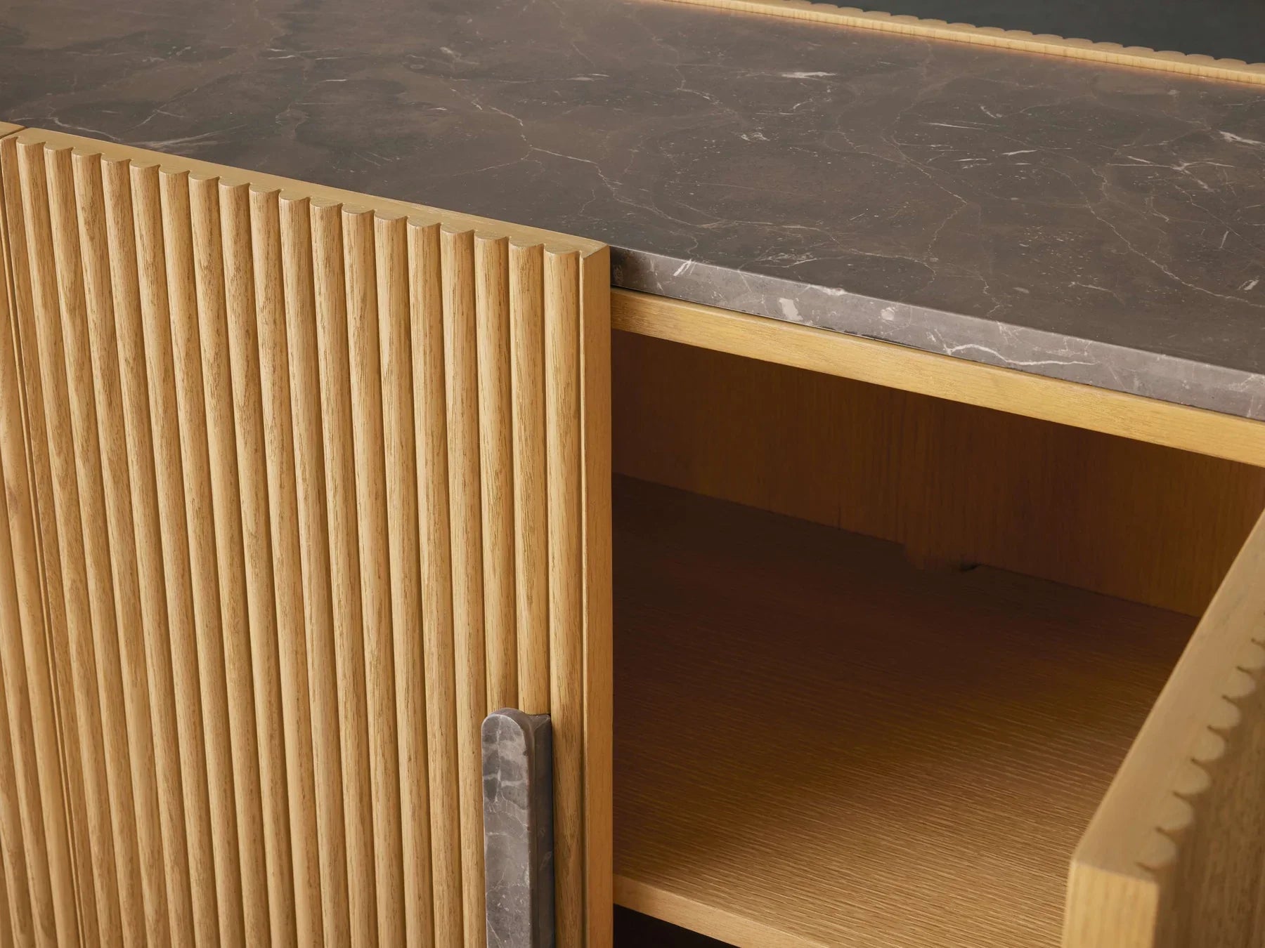 Alder Fluted 4-Door Sideboard