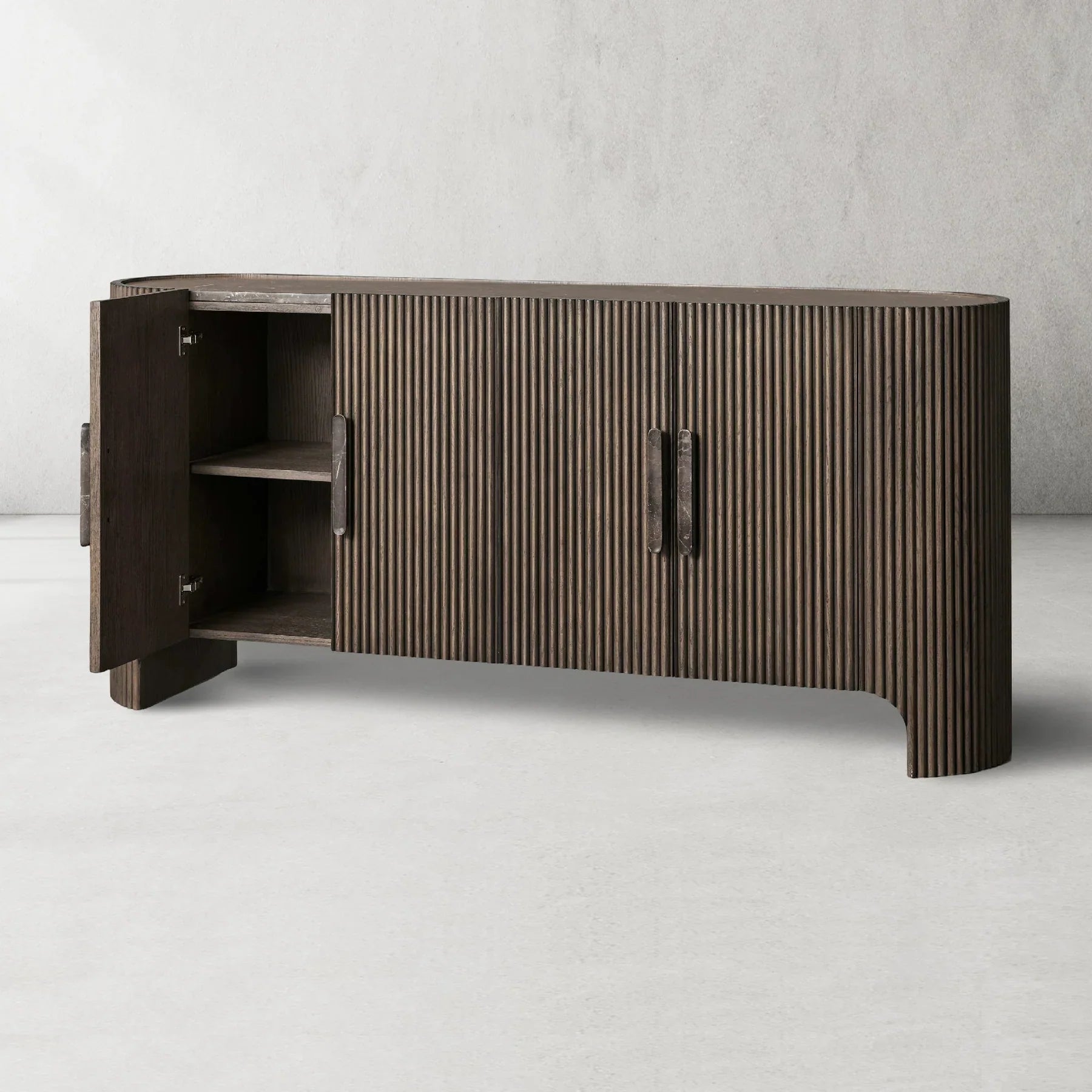 Alder Fluted 4-Door Sideboard