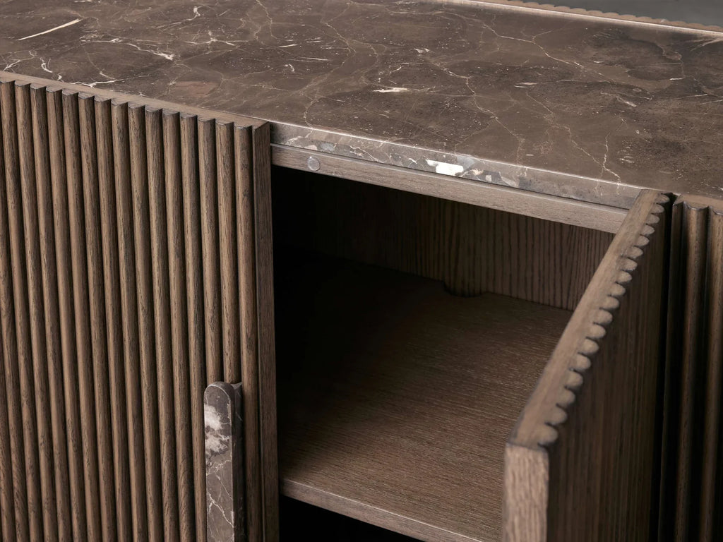 Alder Fluted 4-Door Sideboard