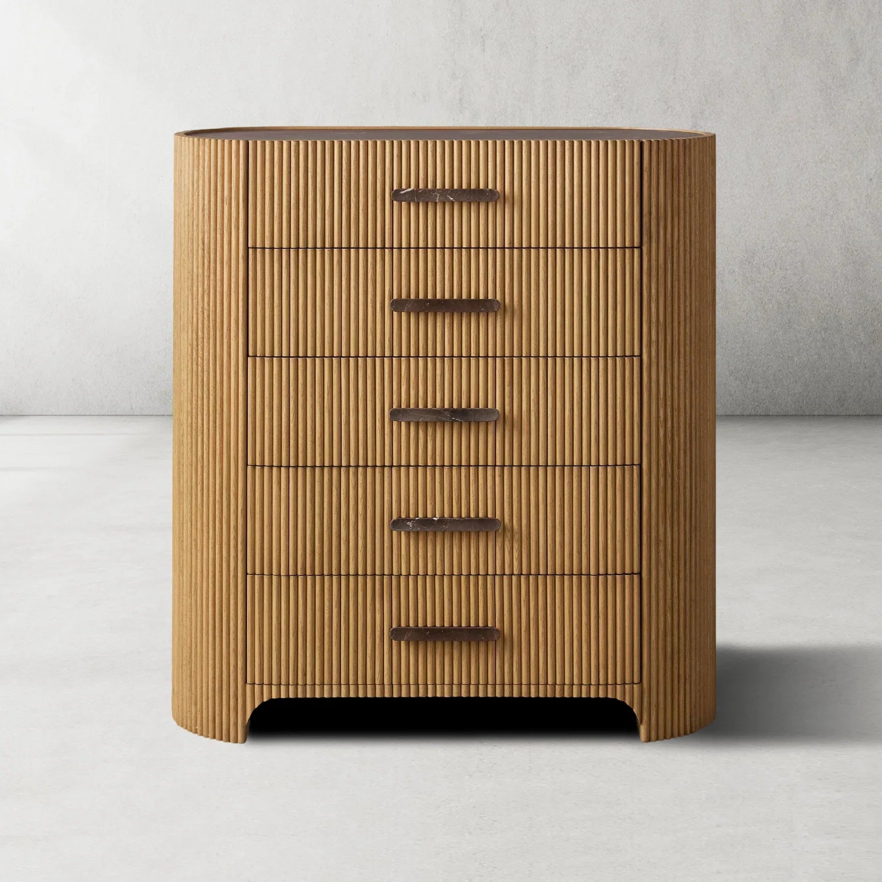 Alder Fluted 5-Drawer Chest