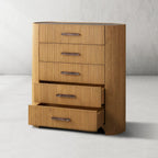 Alder Fluted 5-Drawer Chest