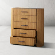 Alder Fluted 5-Drawer Chest