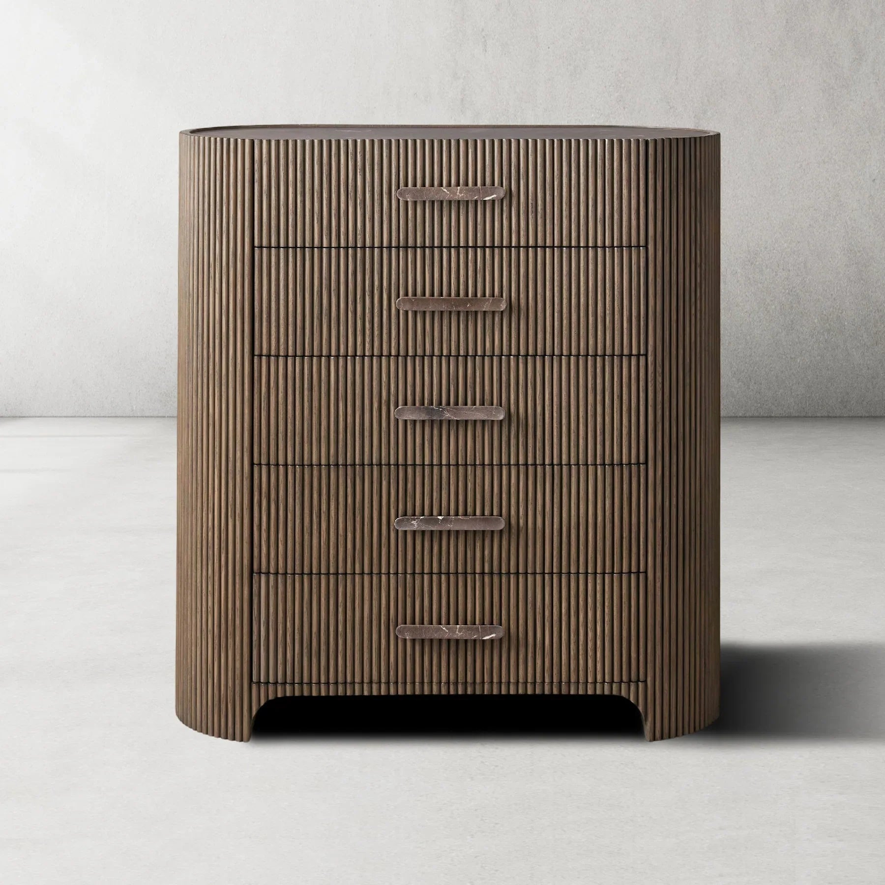 Alder Fluted 5-Drawer Chest