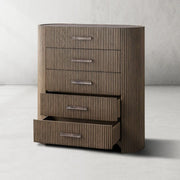 Alder Fluted 5-Drawer Chest