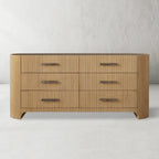 Alder Fluted 6-Drawer Dresser