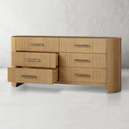 Alder Fluted 6-Drawer Dresser