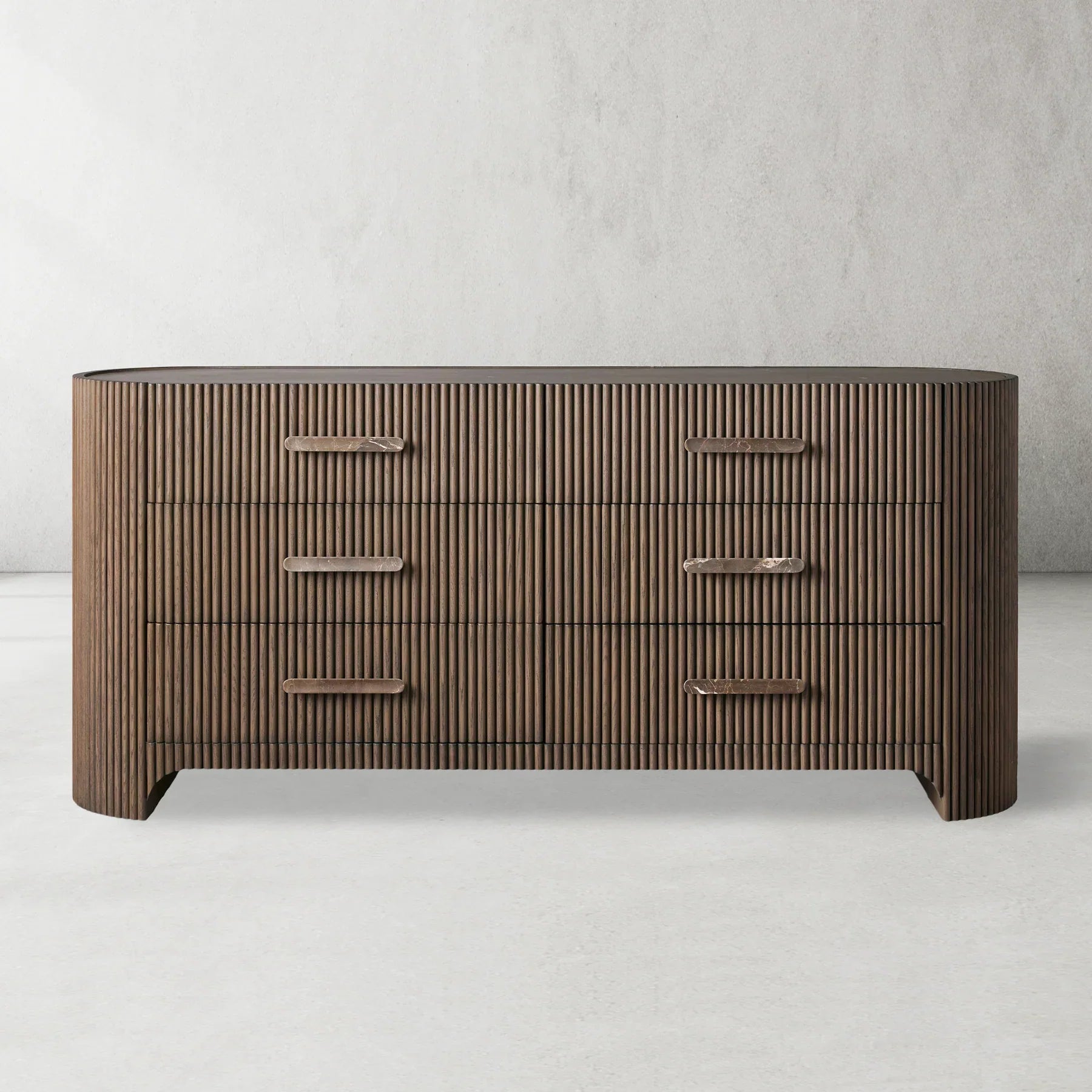 Alder Fluted 6-Drawer Dresser