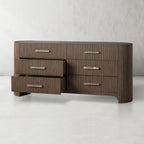 Alder Fluted 6-Drawer Dresser