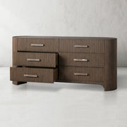 Alder Fluted 6-Drawer Dresser