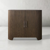 Alder Fluted Demilune Accent Cabinet