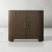 Alder Fluted Demilune Accent Cabinet