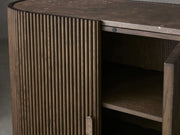 Alder Fluted Demilune Accent Cabinet