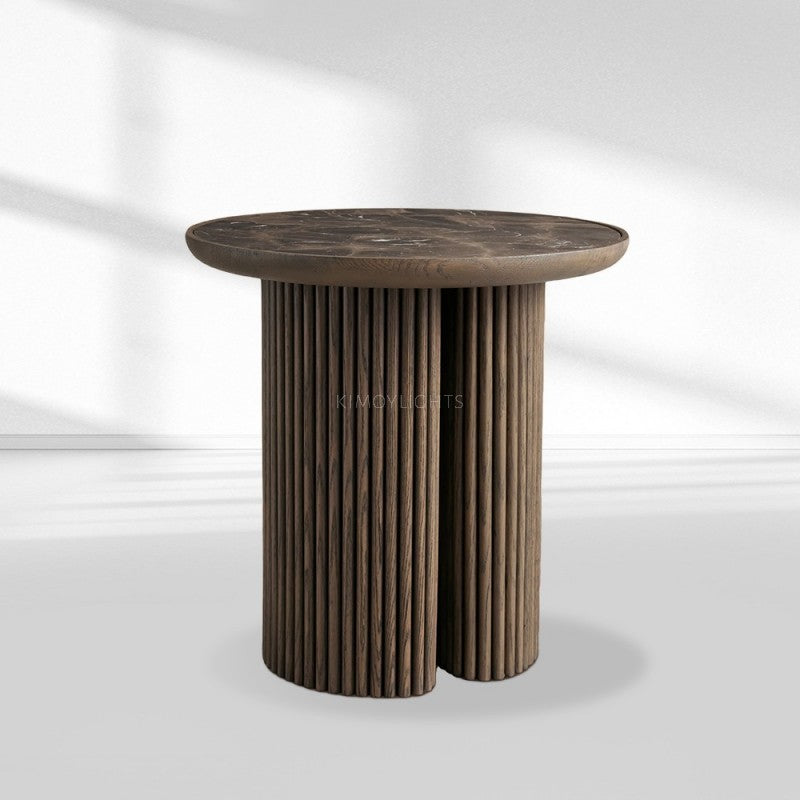 Alder Round End Table