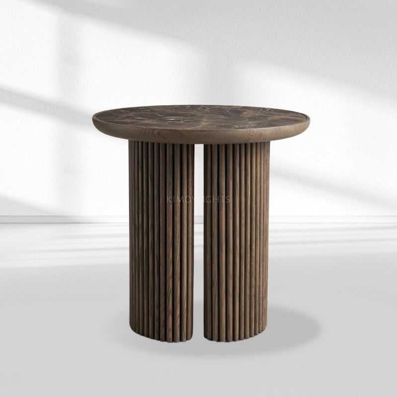 Alder Round End Table