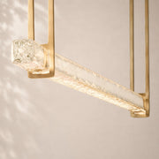 Audessa Crystal Single Bar Linear Chandelier 60