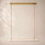 Audessa Crystal Single Bar Linear Chandelier 60