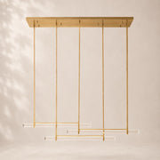 Audessa Crystal Triple Bar Linear Chandelier 60
