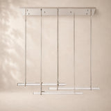 Audessa Crystal Triple Bar Linear Chandelier 60