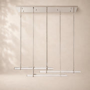 Audessa Crystal Triple Bar Linear Chandelier 60