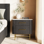 Cedar Oak Stone Nightstand 26" For Bedroom