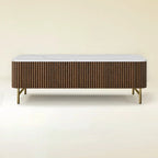 Cedar Oak Stone Coffee Table 47"W For Living Room