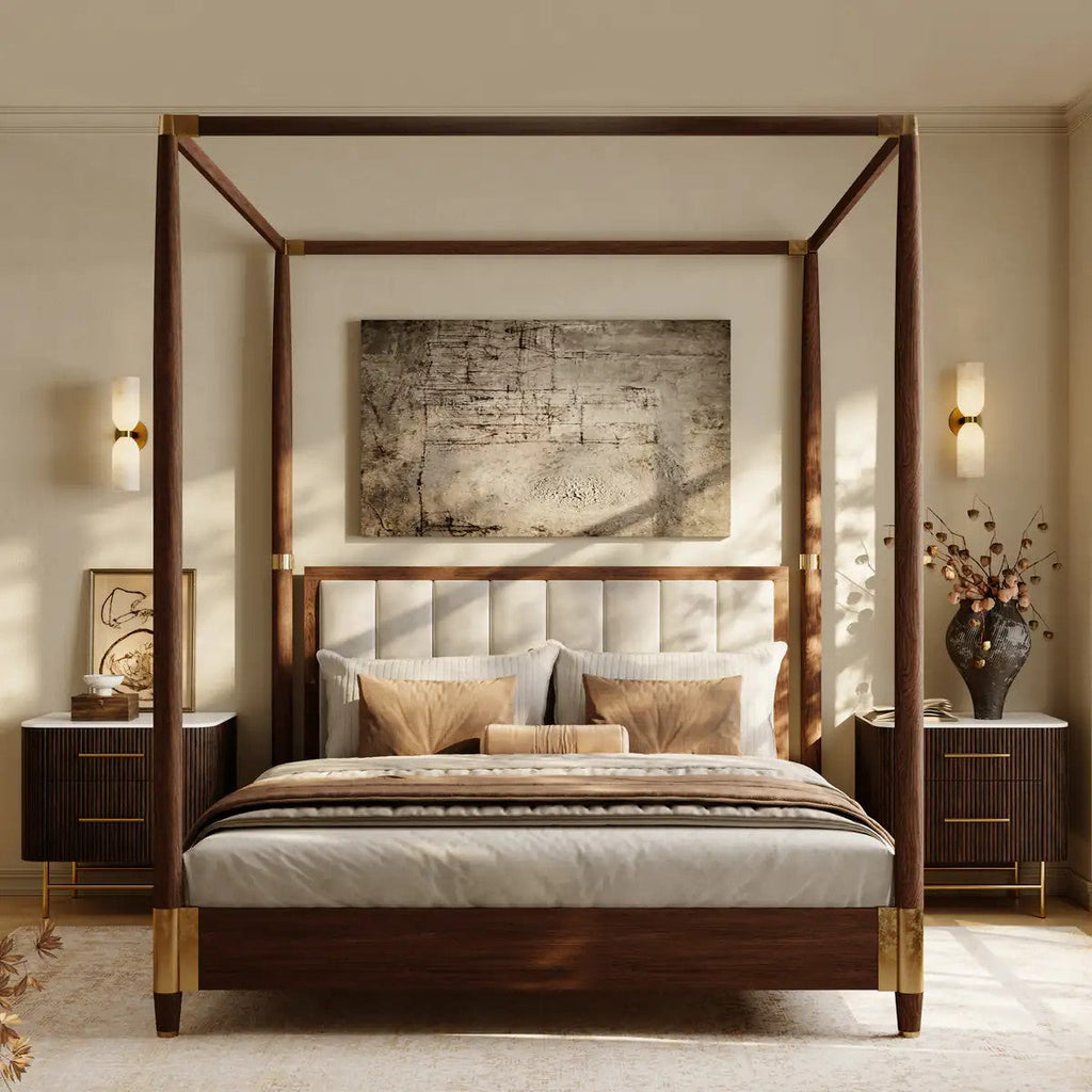 Cedar Oak Stone Nightstand 26" For Bedroom