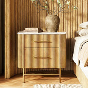 Cedar Oak Stone Nightstand 26