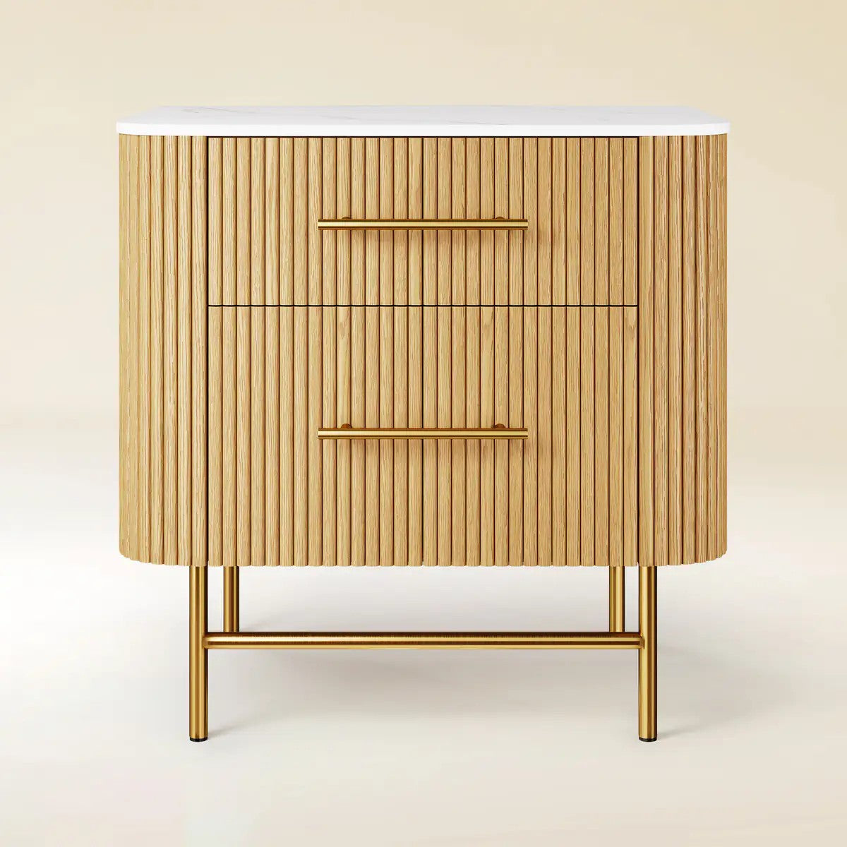 Cedar Oak Stone Nightstand 26" For Bedroom