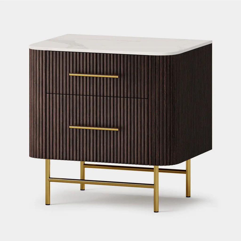 Cedar Oak Stone Nightstand 26" For Bedroom